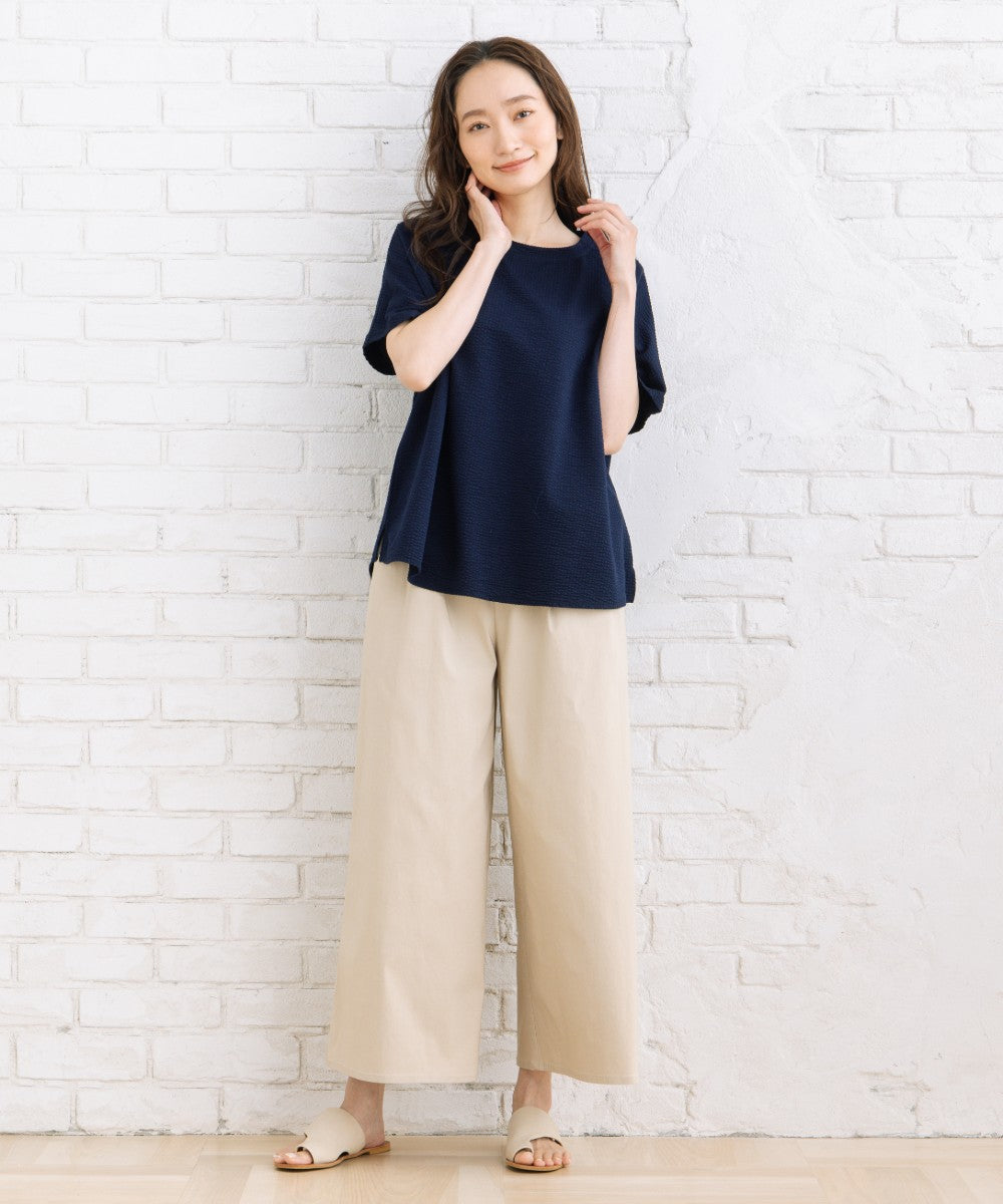 〈MADE IN JAPAN〉【LYCRA・COOLMAX・吸汗・速乾】シアサッカーカットソー