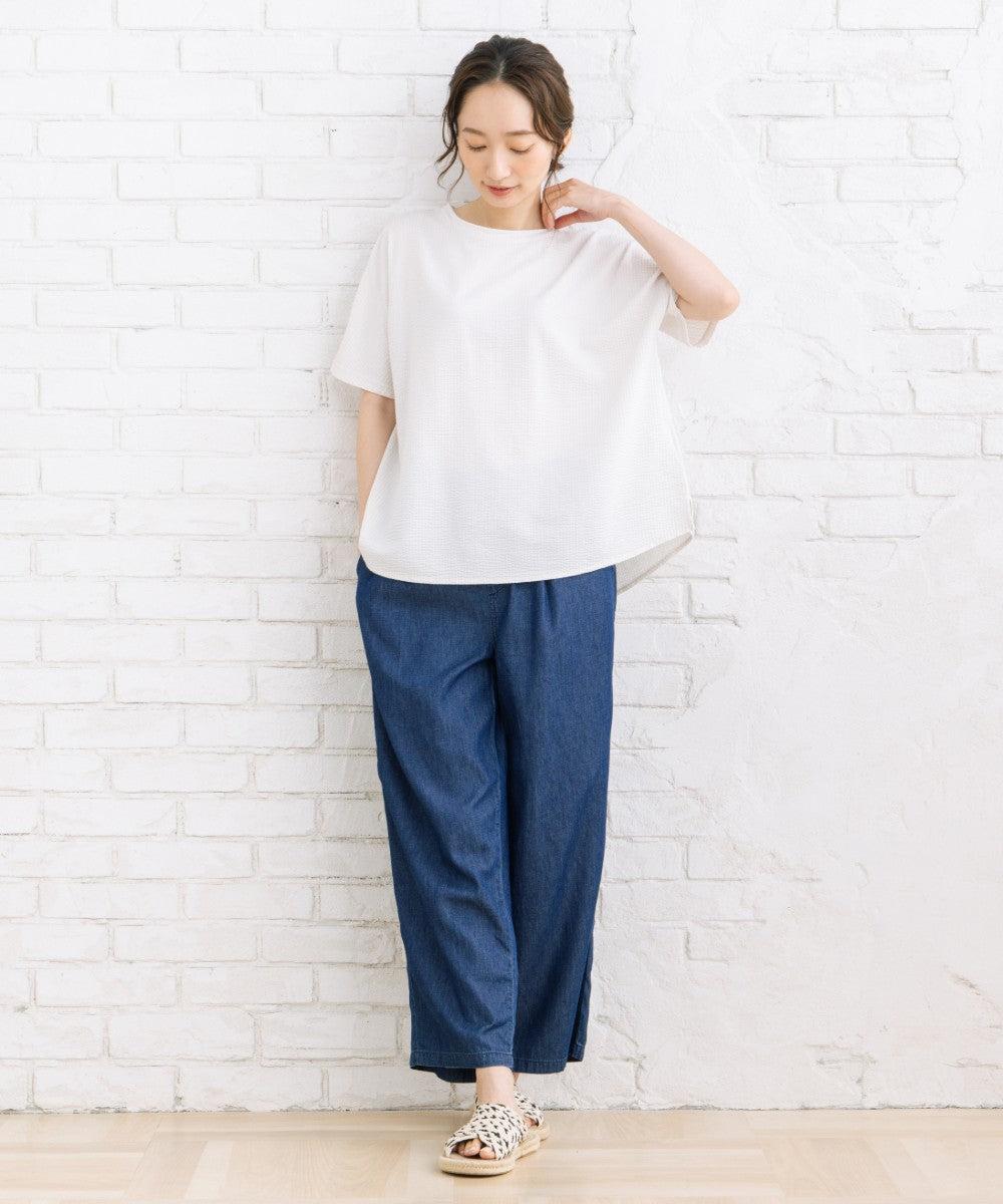 〈MADE IN JAPAN〉【LYCRA・COOLMAX・吸汗・速乾】シアサッカーカットソー