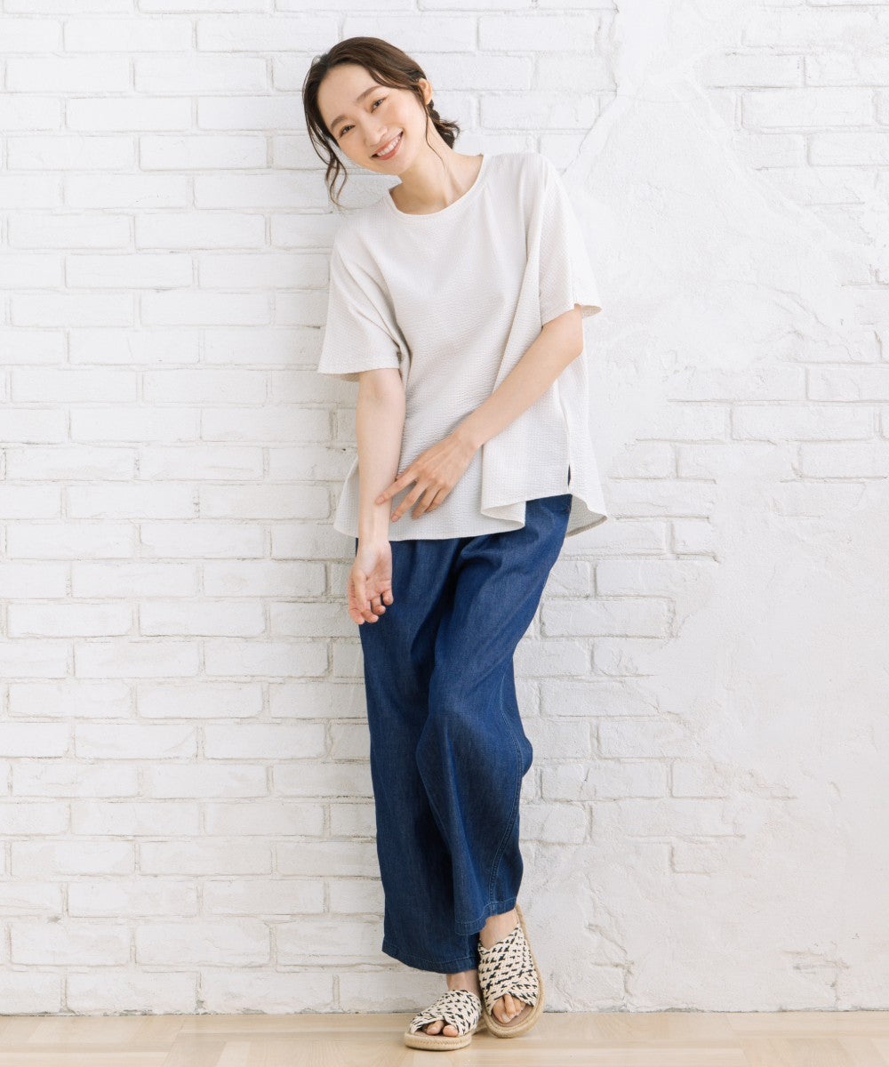 〈MADE IN JAPAN〉【LYCRA・COOLMAX・吸汗・速乾】シアサッカーカットソー