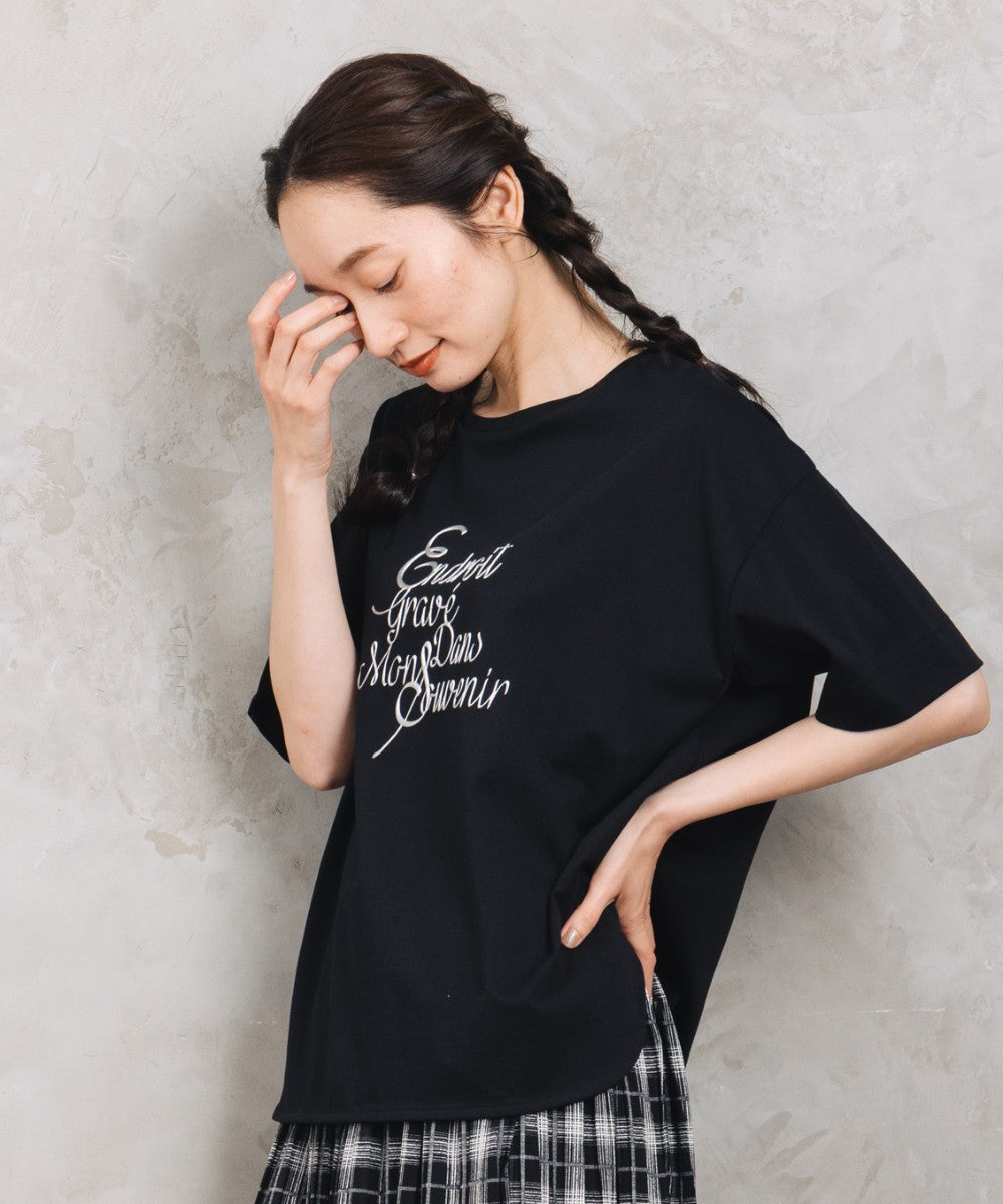 FONTLAB メタルライクロゴハーフスリーブTシャツ