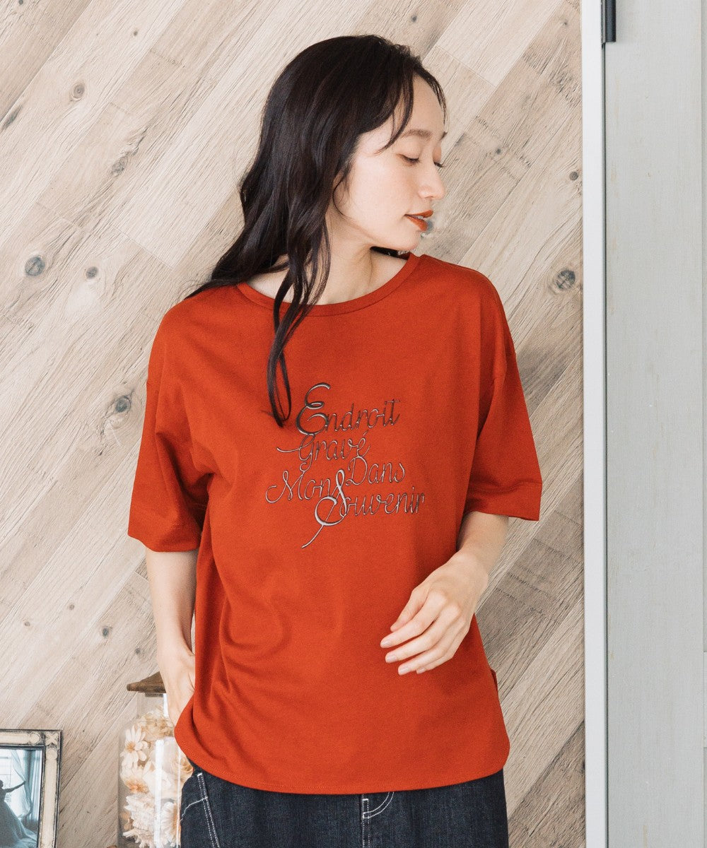 FONTLAB メタルライクロゴハーフスリーブTシャツ