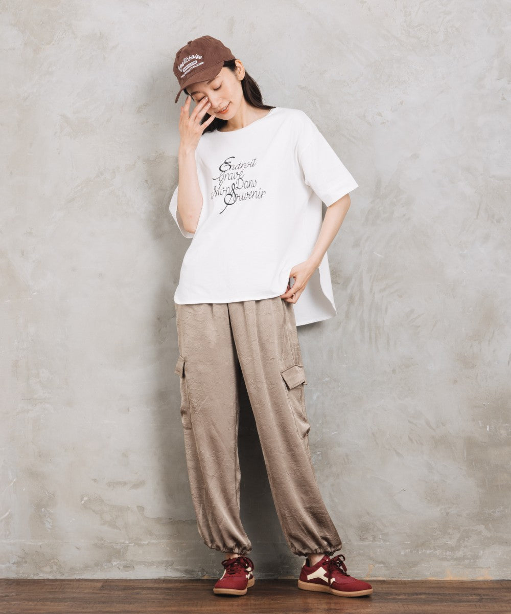 21号(6L～) FONTLAB メタルライクロゴハーフスリーブTシャツ