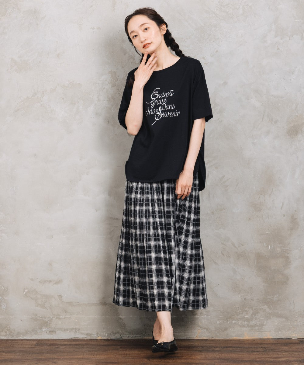 FONTLAB メタルライクロゴハーフスリーブTシャツ