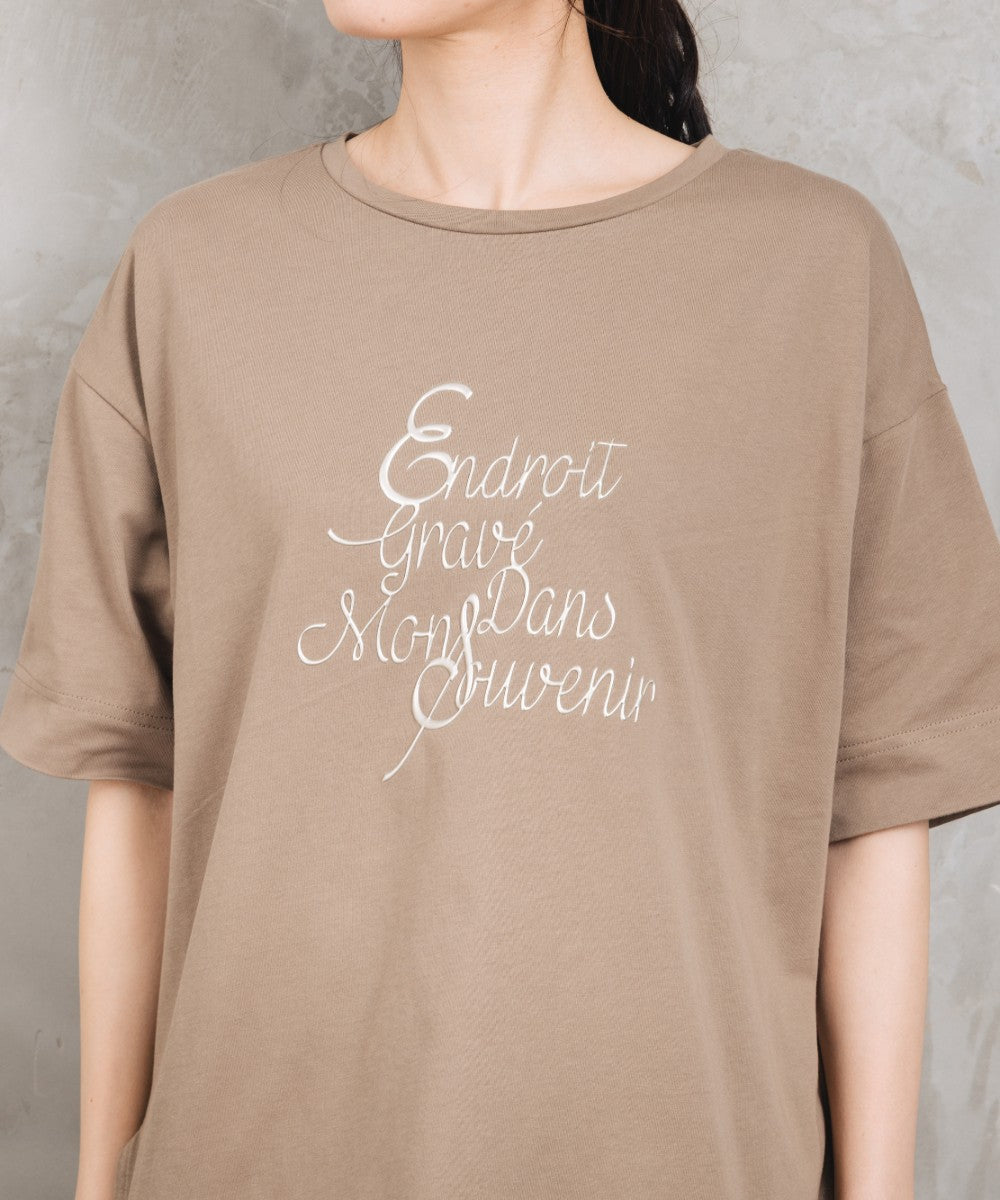 21号(6L～) FONTLAB メタルライクロゴハーフスリーブTシャツ