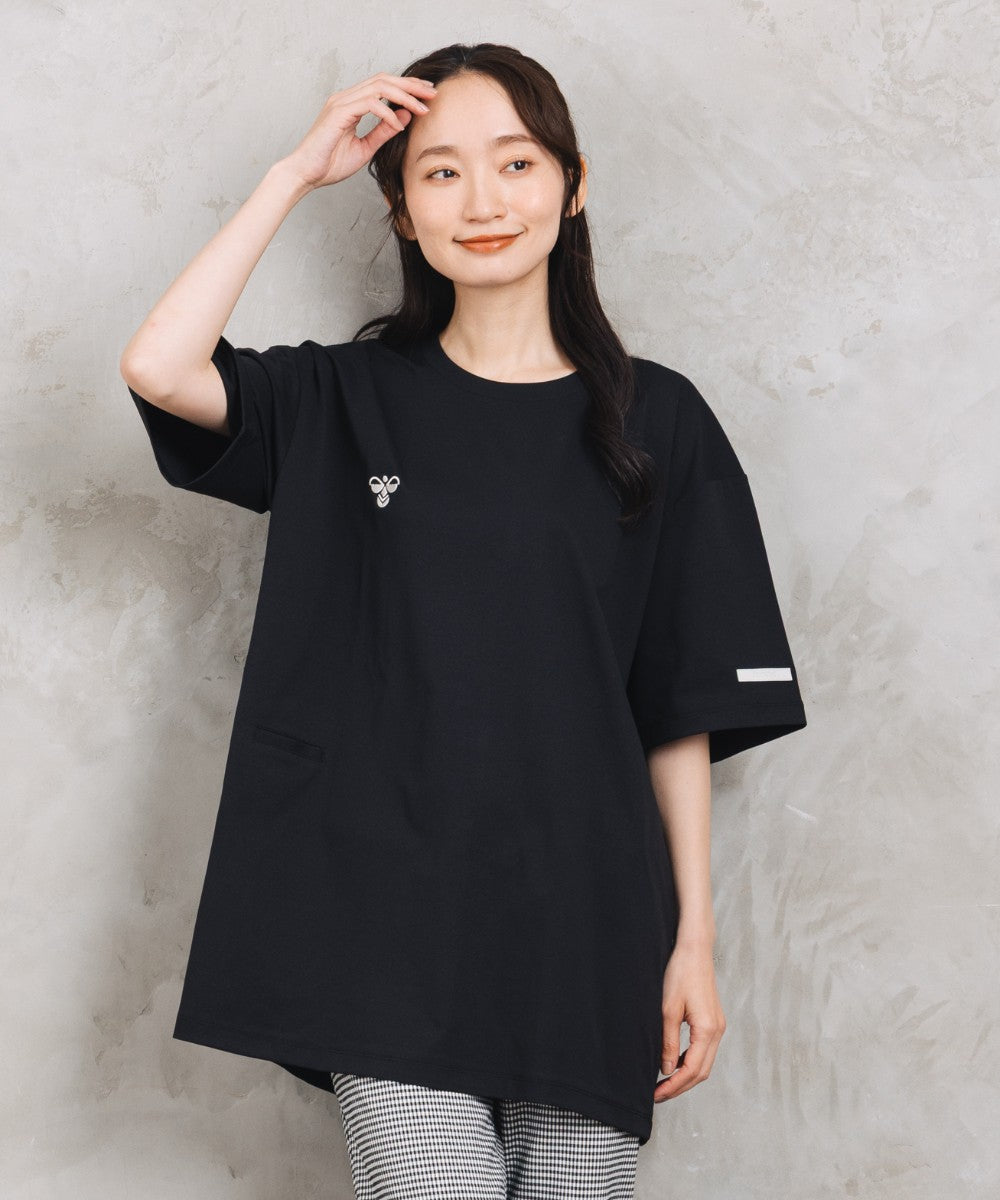 【Web限定】【吸汗速乾】【UVカット】 hummel バックロゴプリントコットンライクTシャツ