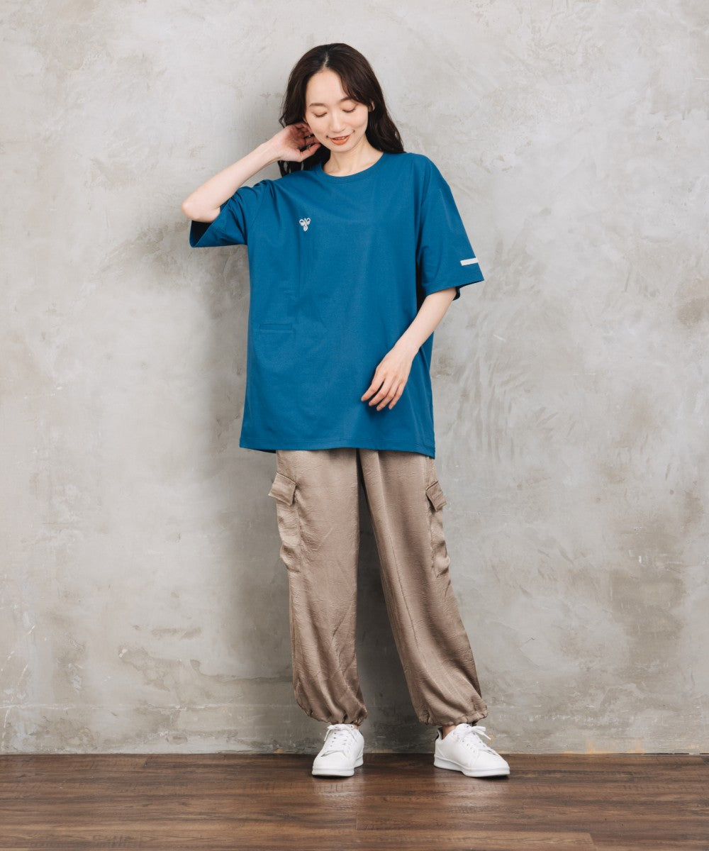 【Web限定】【吸汗速乾】【UVカット】 hummel バックロゴプリントコットンライクTシャツ【先行予約】