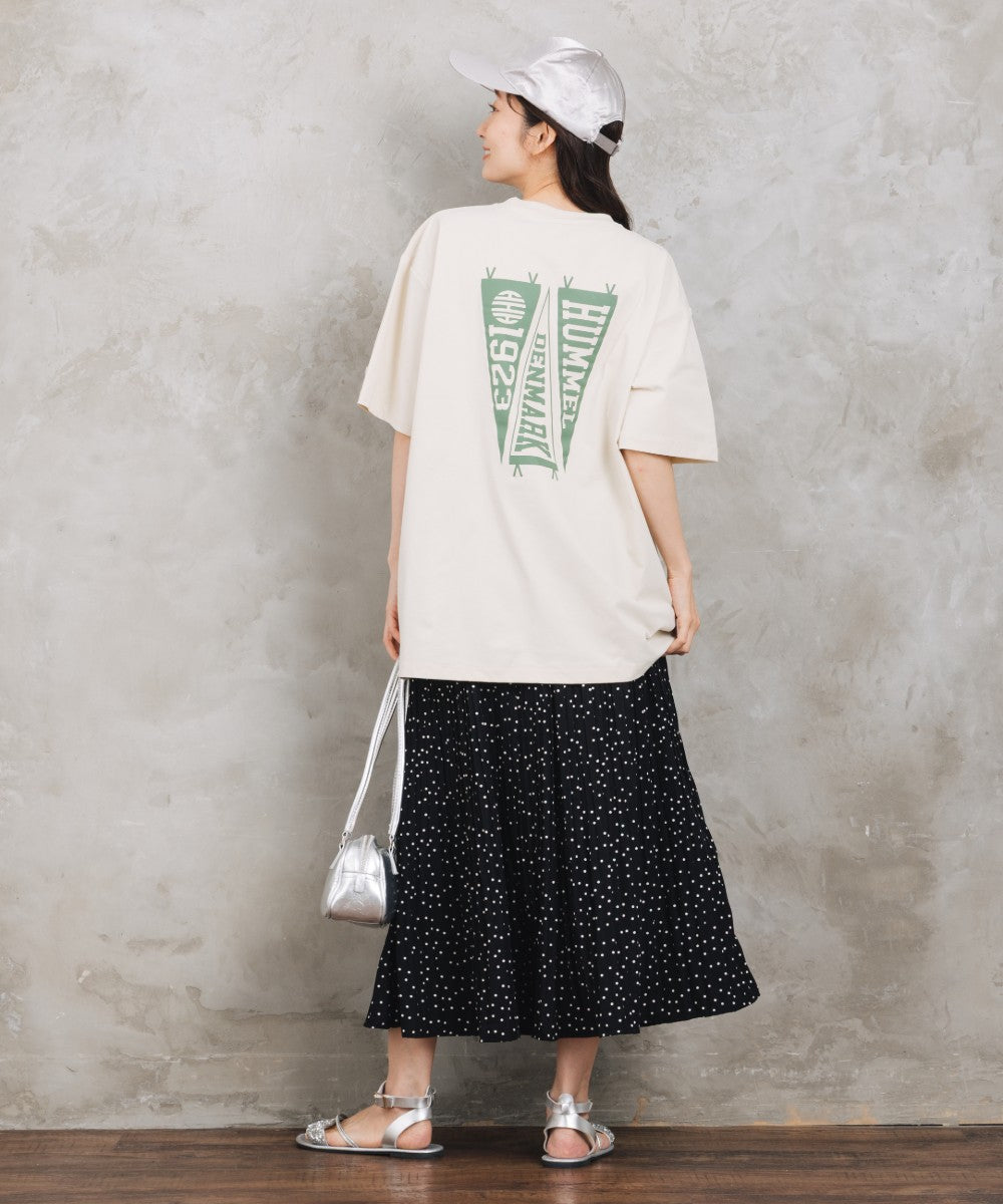 【Web限定】【吸汗速乾】【UVカット】 hummel バックロゴプリントコットンライクTシャツ