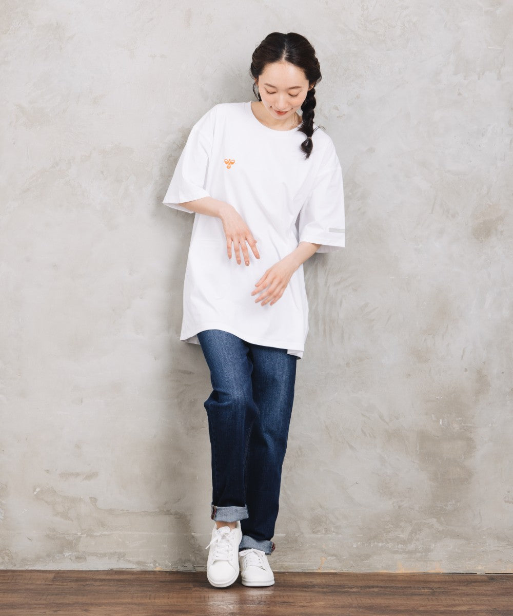 【Web限定】【吸汗速乾】【UVカット】 hummel バックロゴプリントコットンライクTシャツ