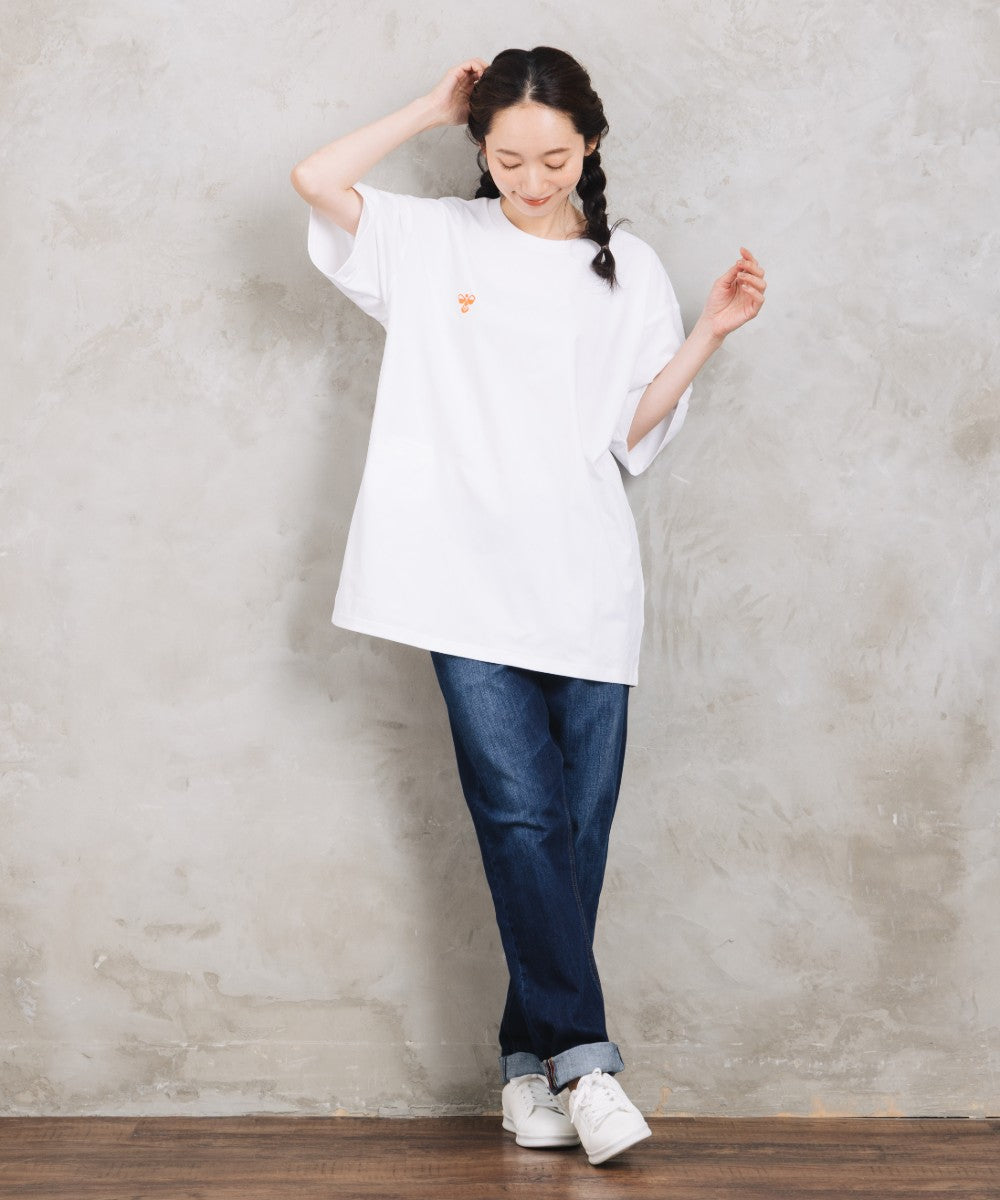 【Web限定】【吸汗速乾】【UVカット】 hummel バックロゴプリントコットンライクTシャツ【先行予約】