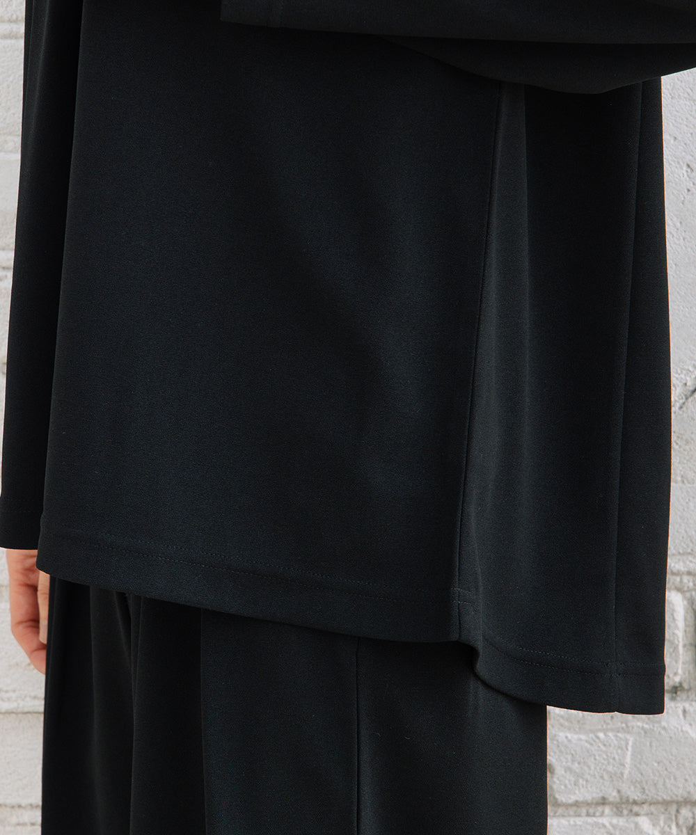 FONTLAB 【COOL・UV・速乾】キーネックカットソー×ワイドタックパンツセットアップ