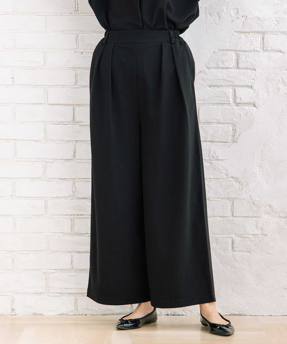 FONTLAB 【COOL・UV・速乾】キーネックカットソー×ワイドタックパンツセットアップ