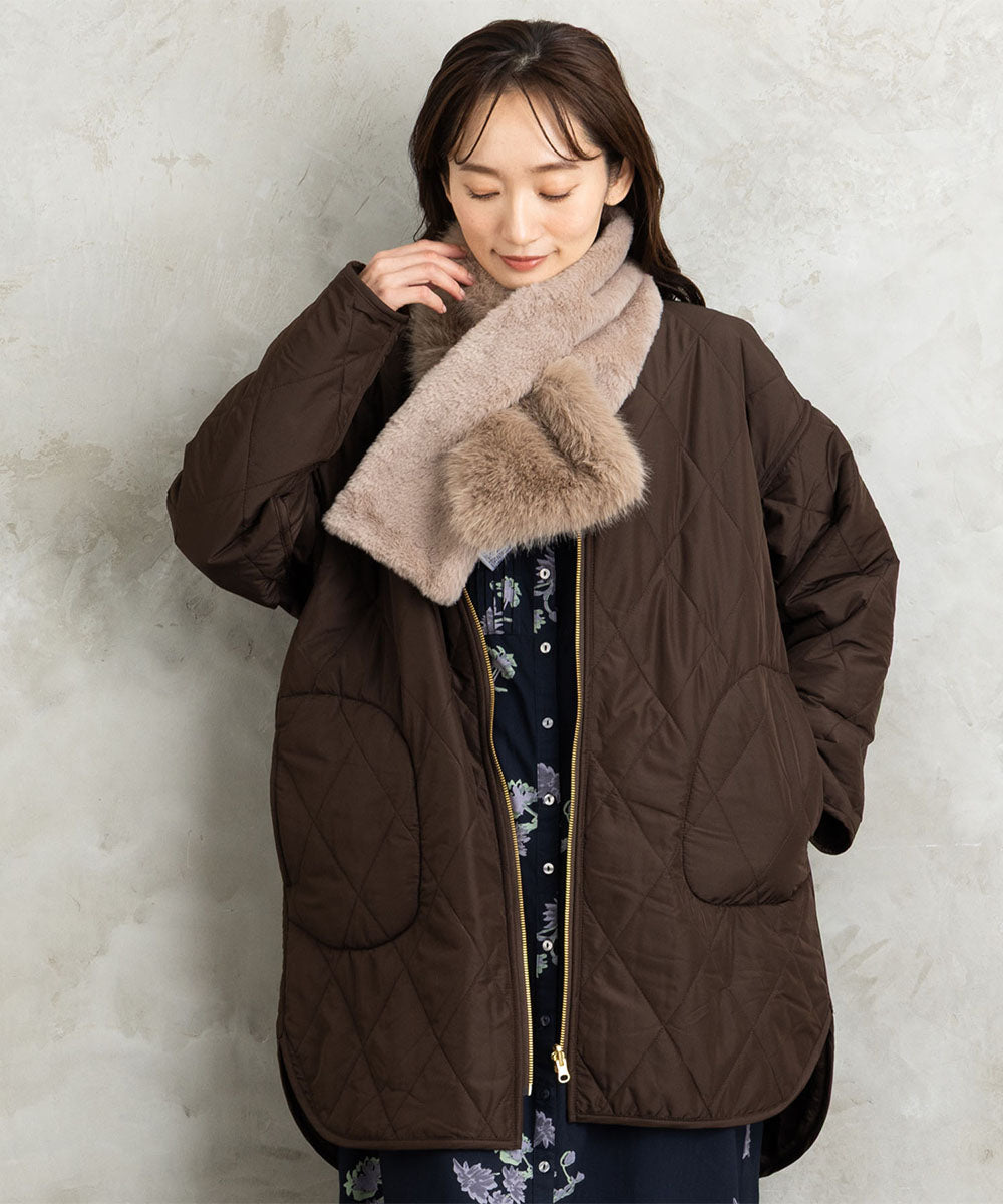 21号(6L～) ファー×キルティングリバーシブルコート