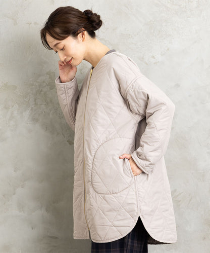 ファー×キルティングリバーシブルコート