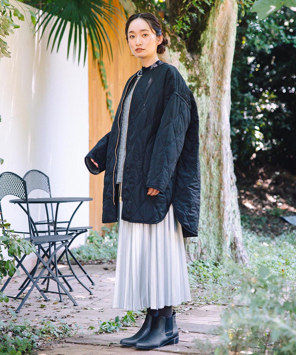 ファー×キルティングリバーシブルコート