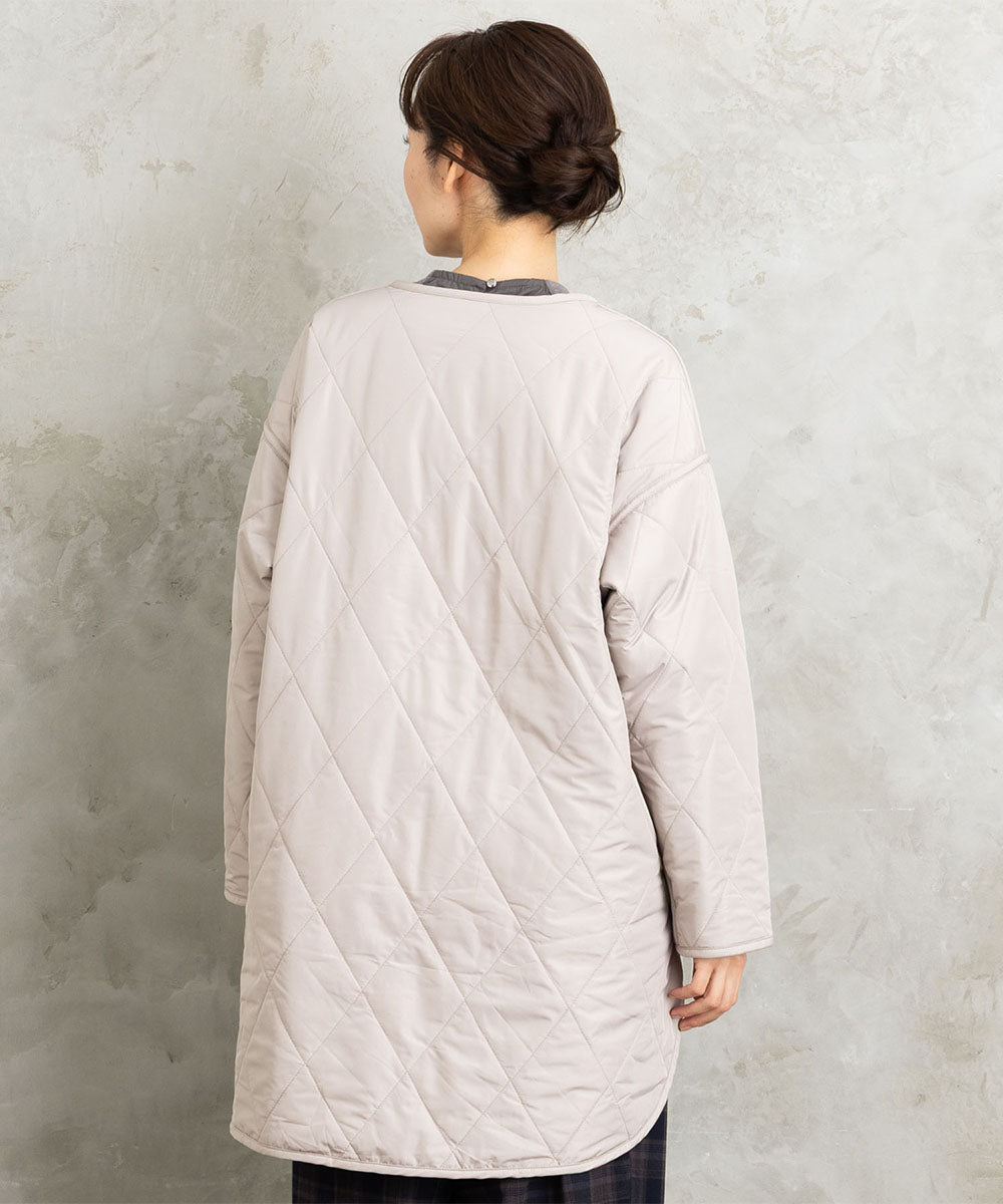 ファー×キルティングリバーシブルコート
