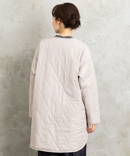 ファー×キルティングリバーシブルコート