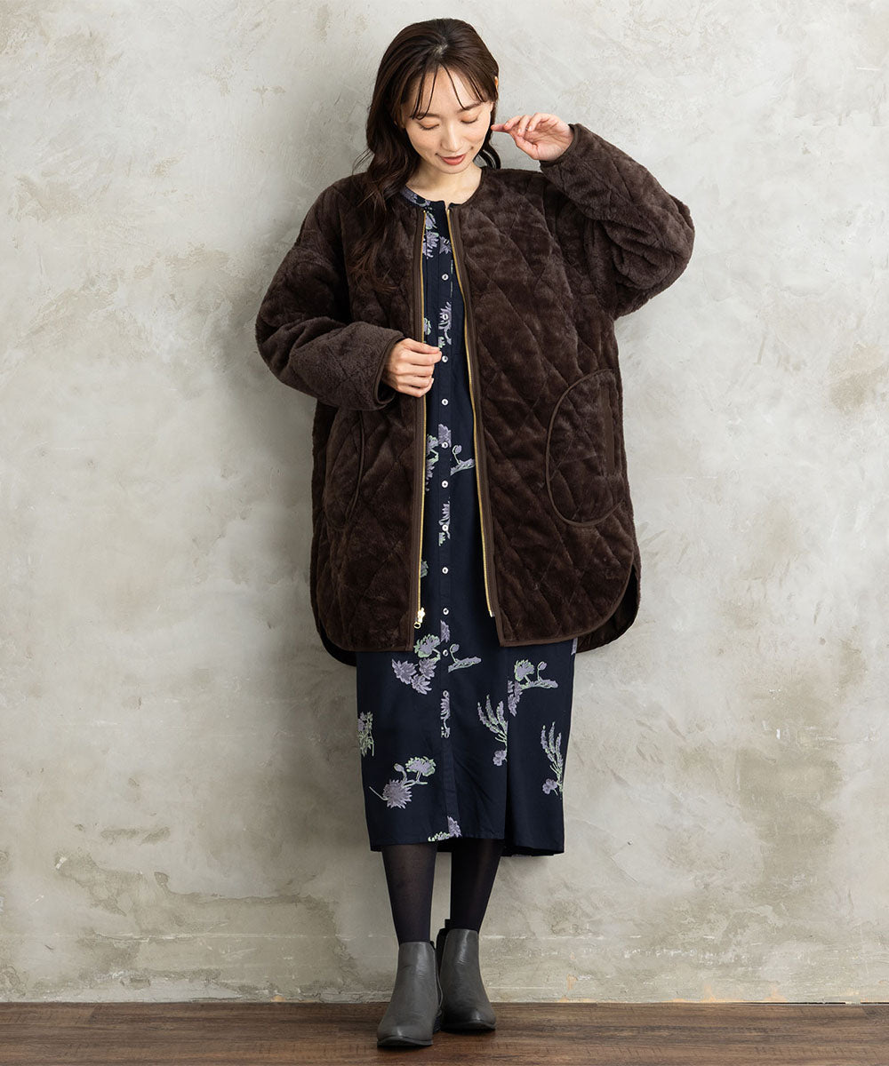 21号(6L～) ファー×キルティングリバーシブルコート
