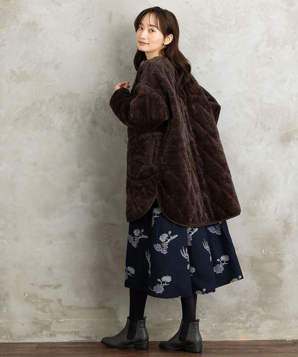 21号(6L～) ファー×キルティングリバーシブルコート