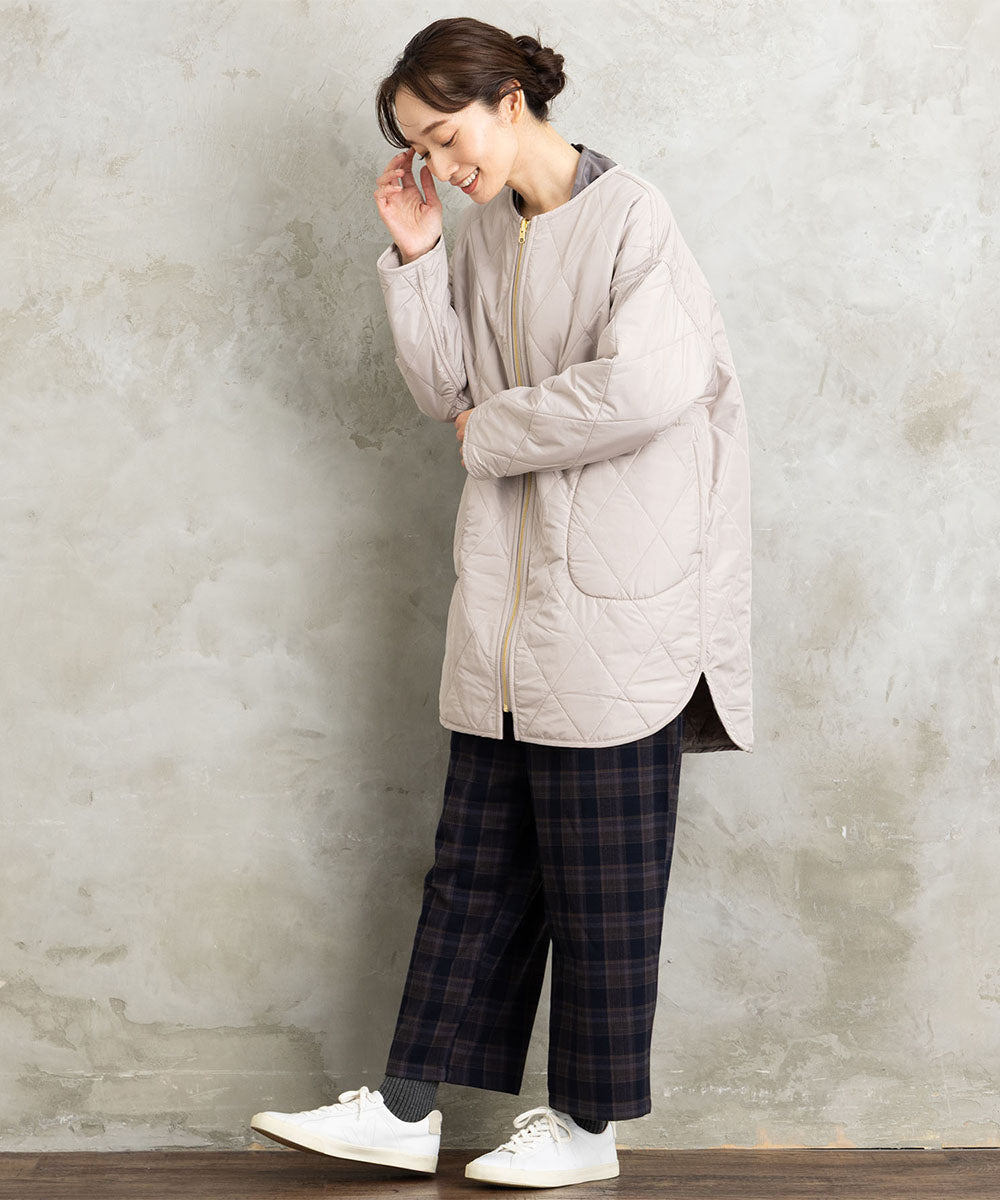 ファー×キルティングリバーシブルコート