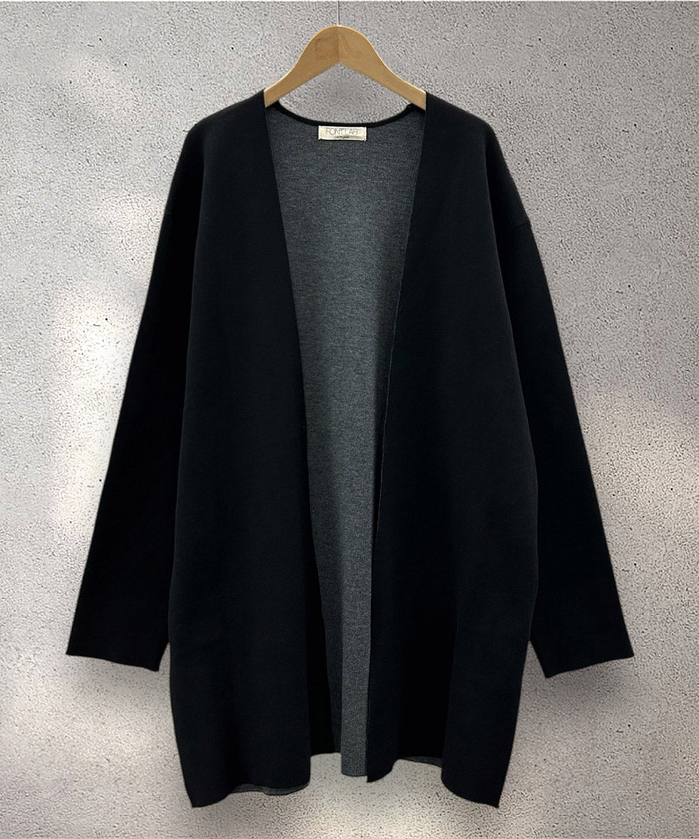 21号(6L～) FONTLAB Wフェイス配色コーディガン