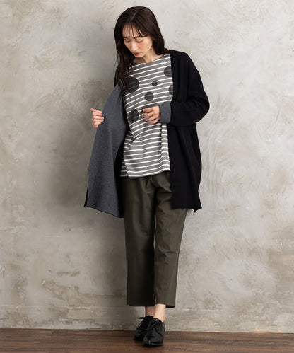 21号(6L～) FONTLAB Wフェイス配色コーディガン