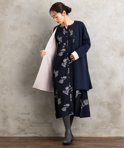 FONTLAB Wフェイス配色コーディガン