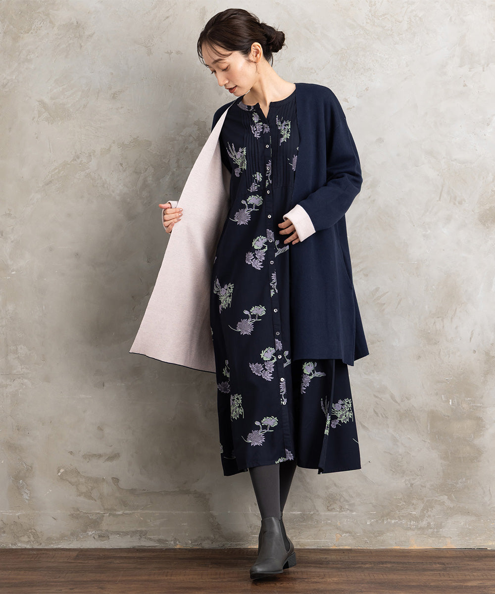 21号(6L～) FONTLAB Wフェイス配色コーディガン