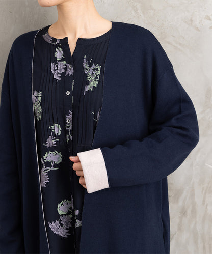 FONTLAB Wフェイス配色コーディガン