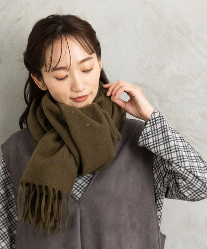 カラフルドット柄ストール