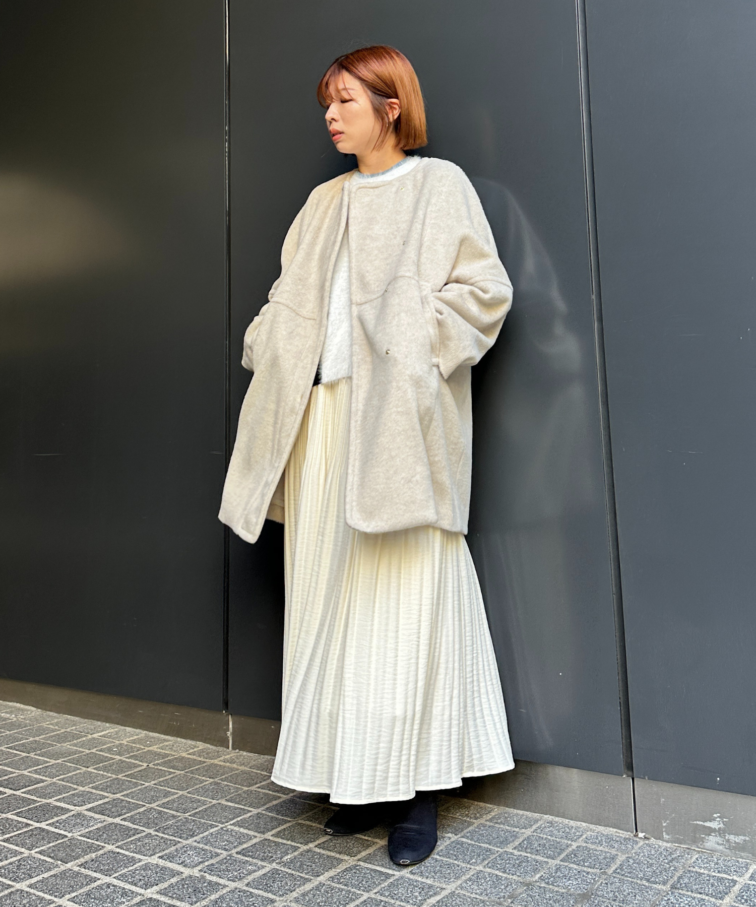 【SEADRAKE】【R】ニットシャギーウールミドルコート