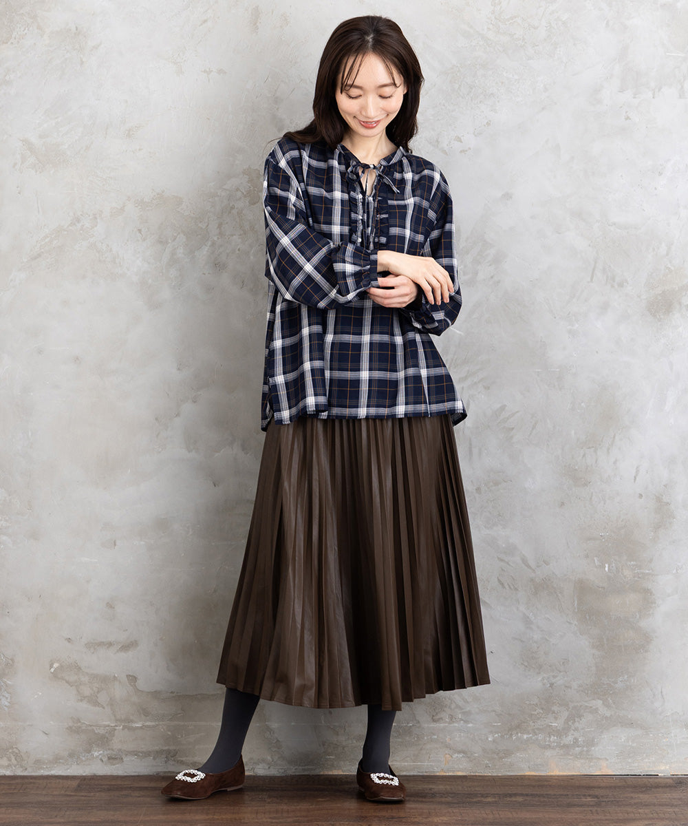 【sabstreet bis】【web限定】 アソートチェックフリルラインブラウス【先行予約】