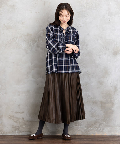 【sabstreet bis】【web限定】 アソートチェックフリルラインブラウス【先行予約】