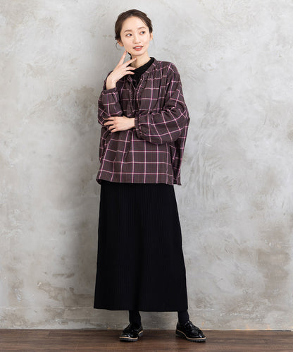 【sabstreet bis】【web限定】 アソートチェックフリルラインブラウス【先行予約】