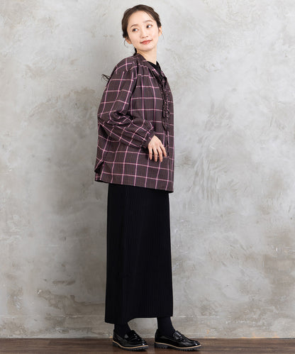 【sabstreet bis】【web限定】 アソートチェックフリルラインブラウス【先行予約】