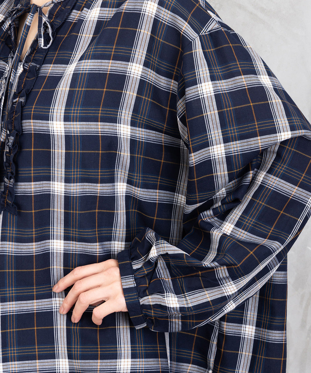 【sabstreet bis】【web限定】 アソートチェックフリルラインブラウス【先行予約】