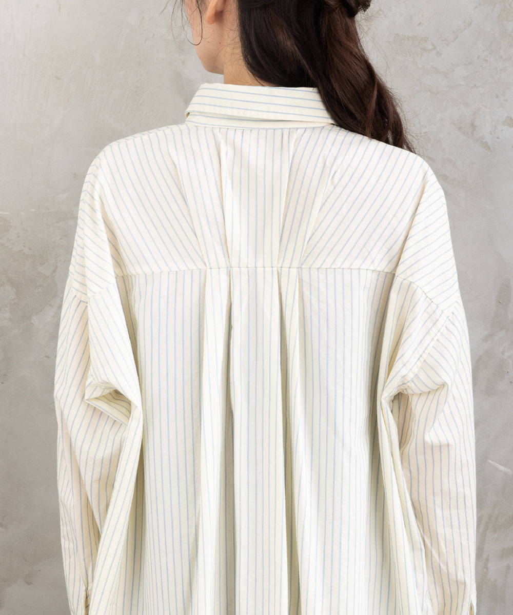 【sabstreet bis】【web限定】15号(3L) ドビーストライプシャツ