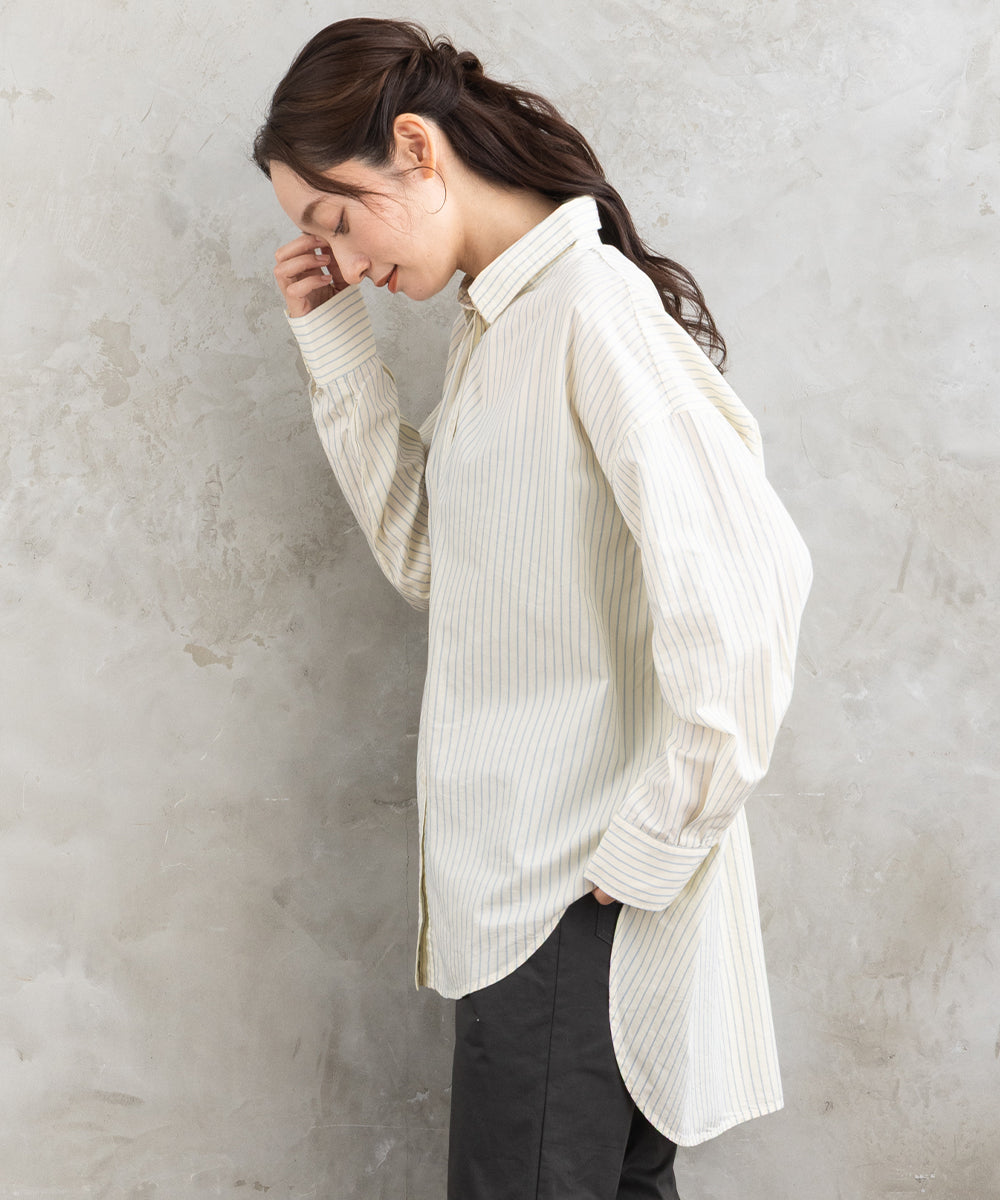 【sabstreet bis】【web限定】15号(3L) ドビーストライプシャツ