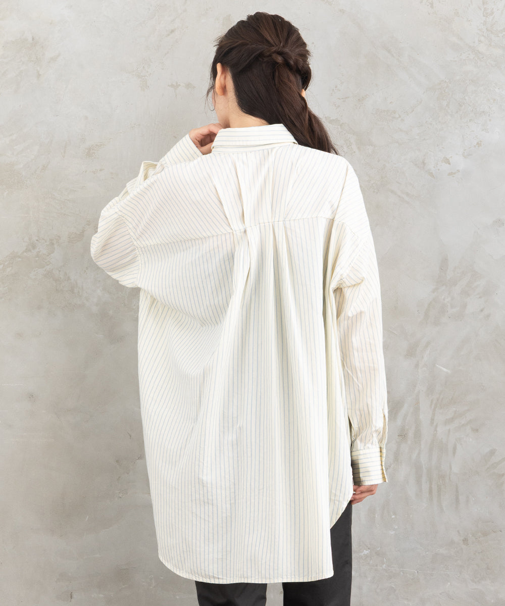 【sabstreet bis】【web限定】15号(3L) ドビーストライプシャツ