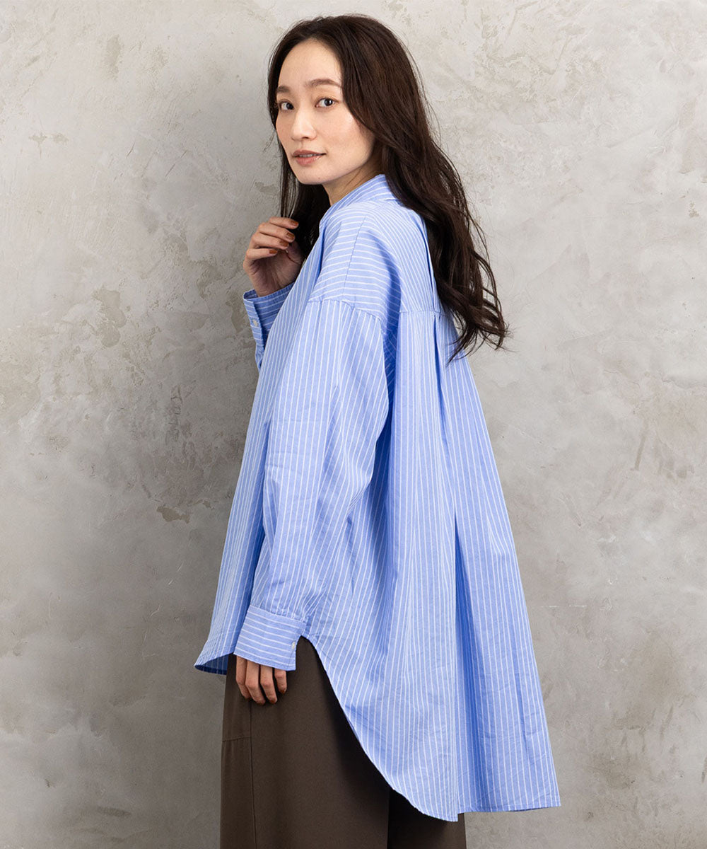 【sabstreet bis】【web限定】15号(3L) ドビーストライプシャツ