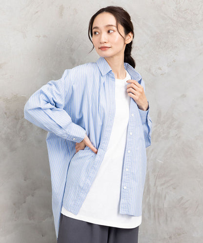 【sabstreet bis】【web限定】15号(3L) ドビーストライプシャツ