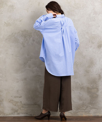 【sabstreet bis】【web限定】15号(3L) ドビーストライプシャツ