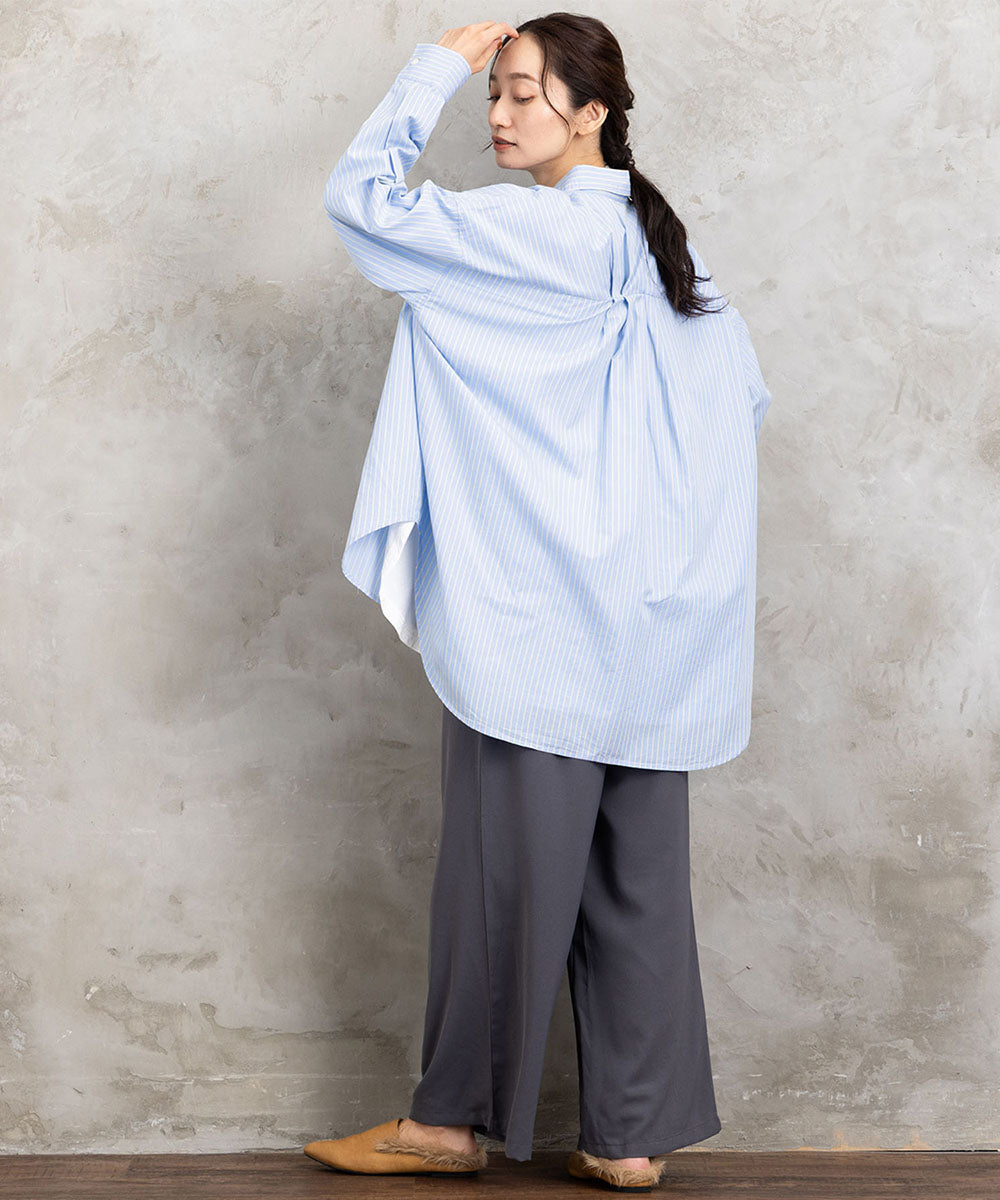 【sabstreet bis】【web限定】15号(3L) ドビーストライプシャツ