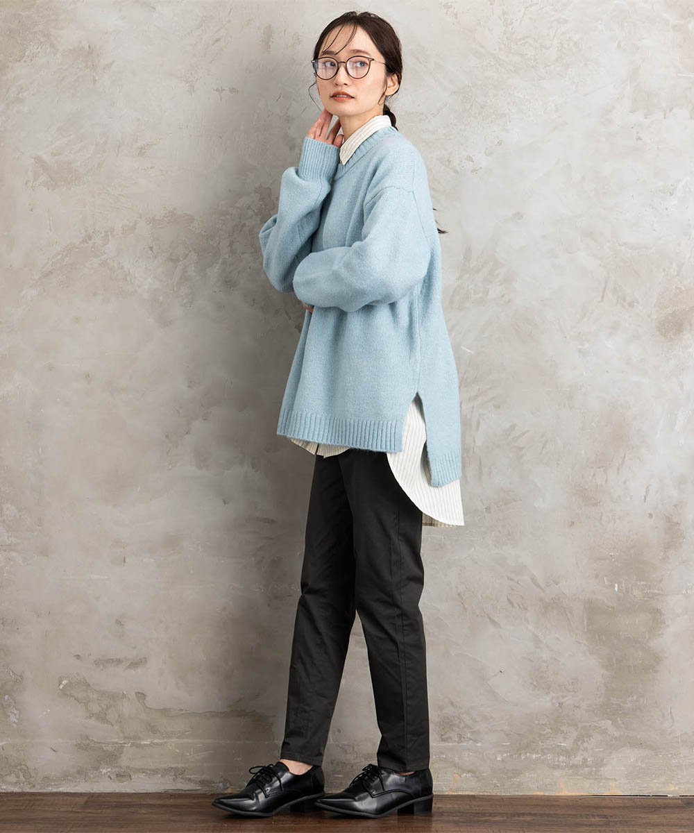 【sabstreet bis】【web限定】15号(3L) ドビーストライプシャツ