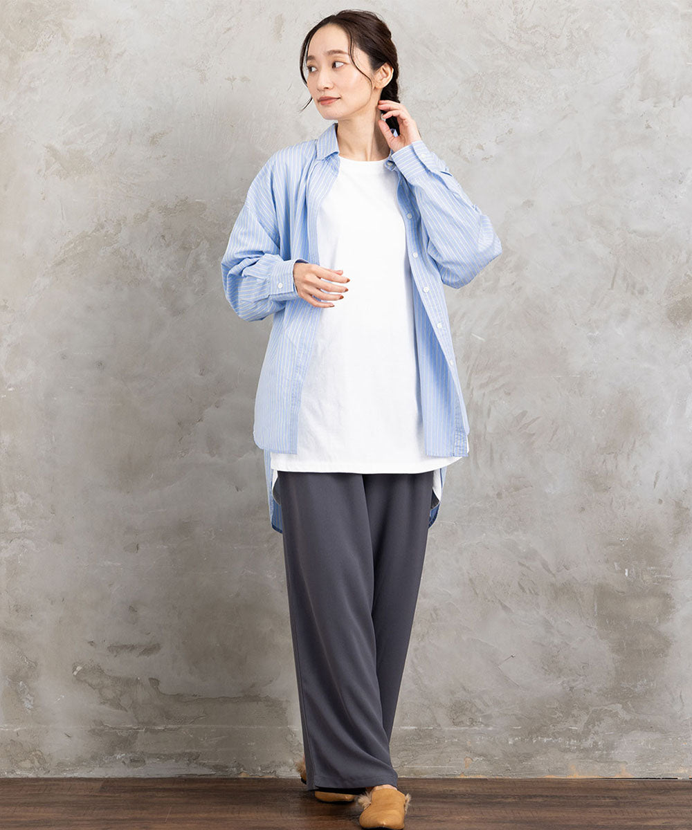 【sabstreet bis】【web限定】15号(3L) ドビーストライプシャツ