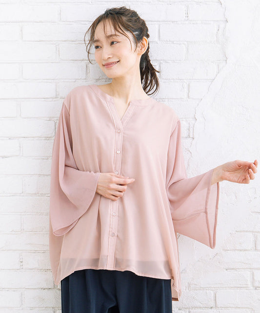 【sabstreet bis】【web限定】 楊柳フレアスリーブブラウス