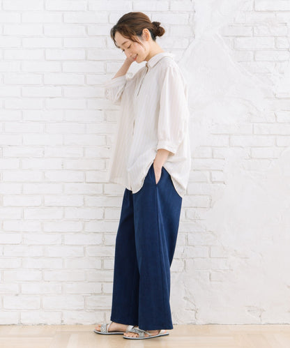 【sabstreet bis】【web限定】 【接触冷感】6分丈キーネックシャツ