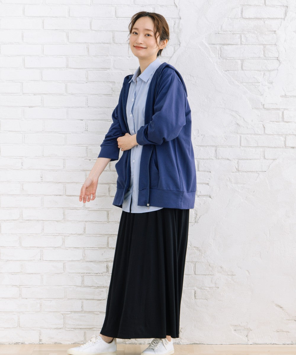 【sabstreet bis】【web限定】 【接触冷感】6分丈キーネックシャツ