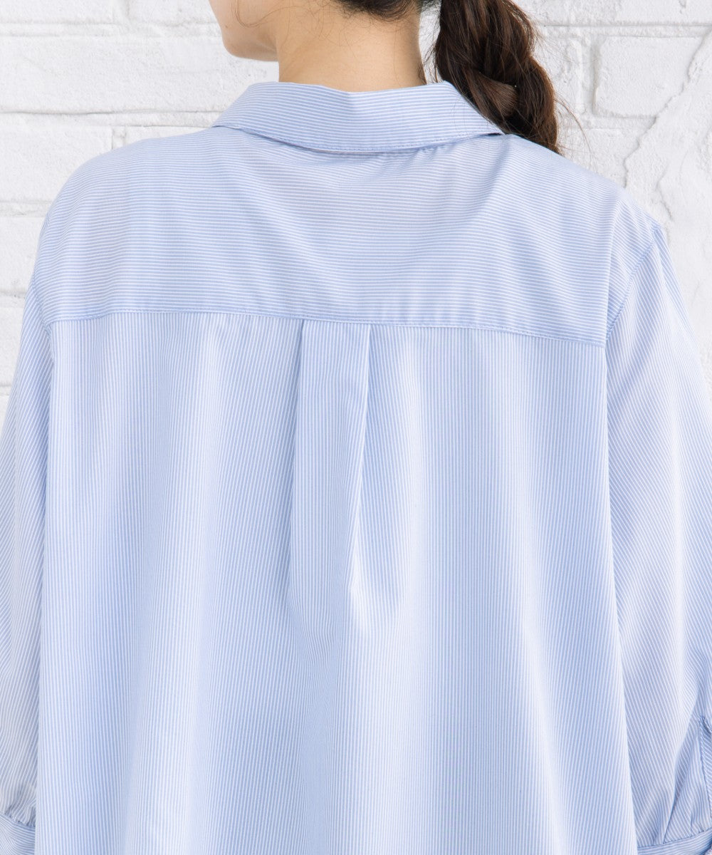 【sabstreet bis】【web限定】 【接触冷感】6分丈キーネックシャツ