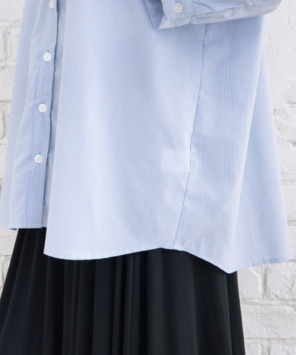 【sabstreet bis】【web限定】 【接触冷感】6分丈キーネックシャツ