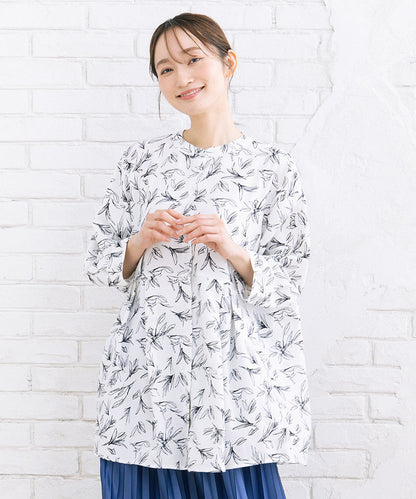 【sabstreet bis】【web限定】 ウエストタックジョーゼットブラウス